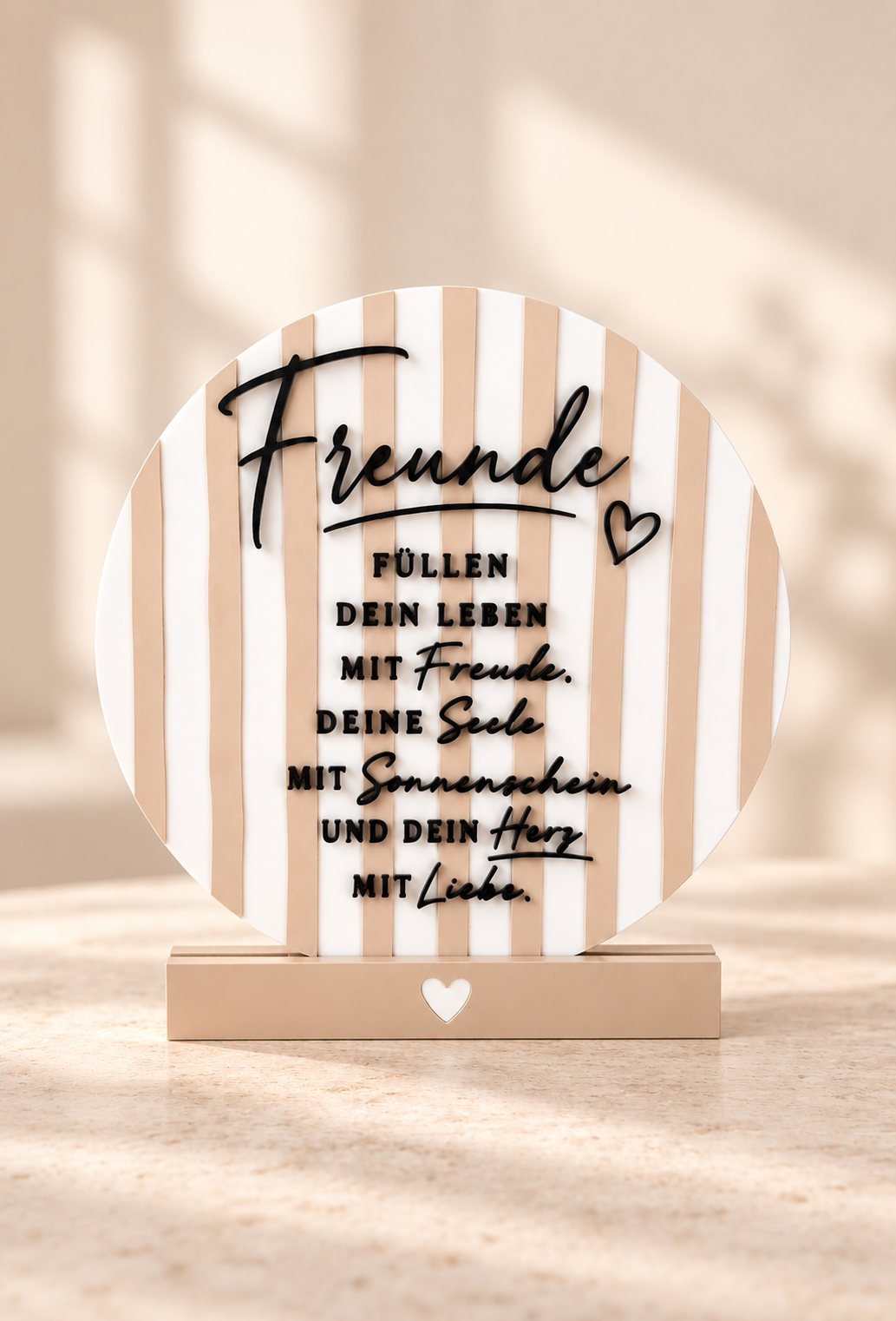 Familie Freunde Statement Aufsteller liebevoller Spruch Geschenk groß  klein