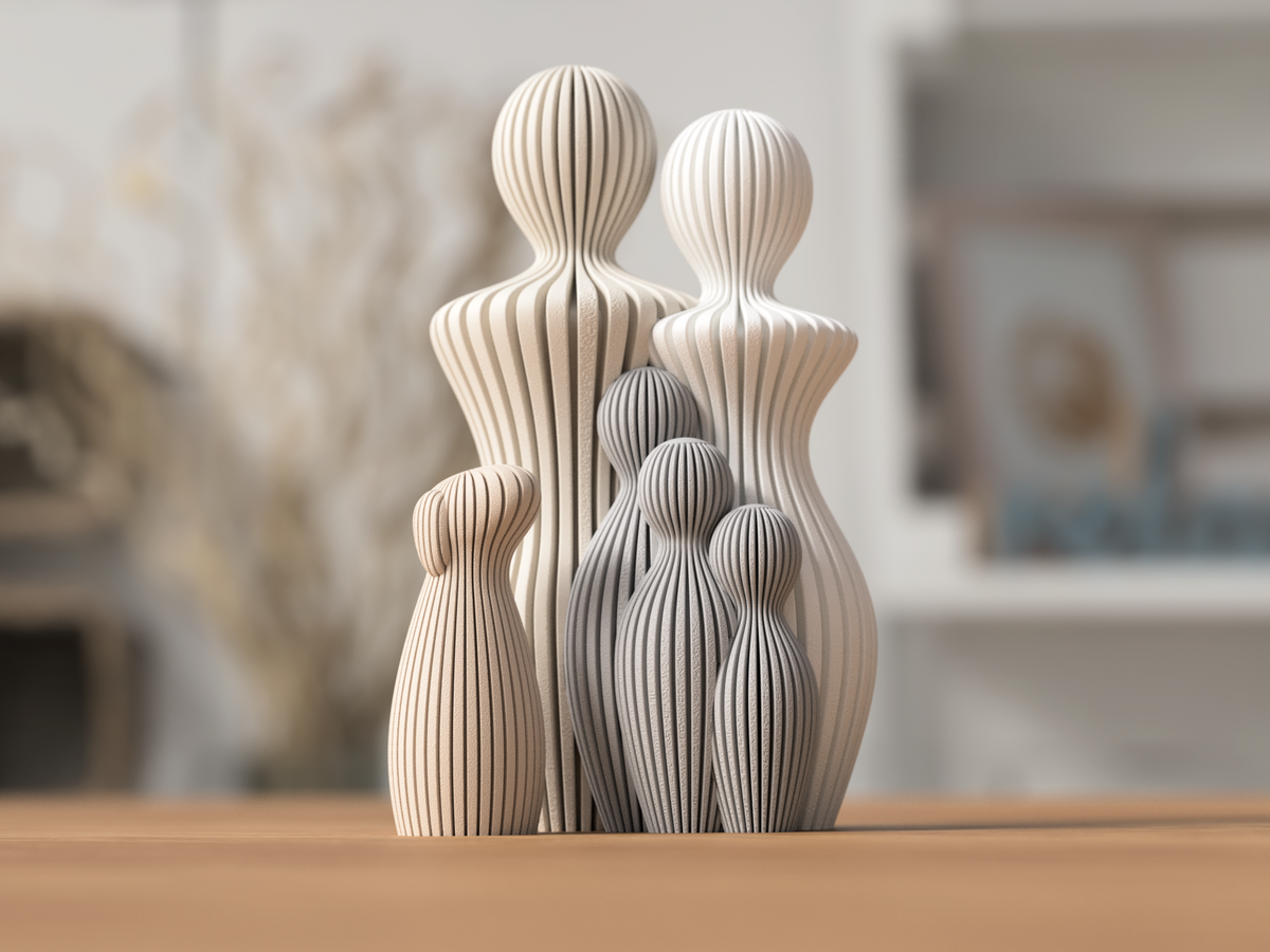 Familien Statue mit 1-5 Kinder und oder Hund und Katze