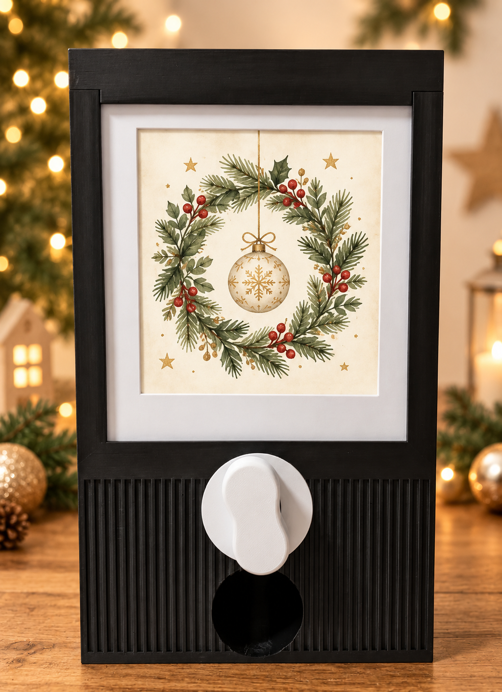 DIY Adventskalender Rahmen Foto Automat mit 24 Kugeln