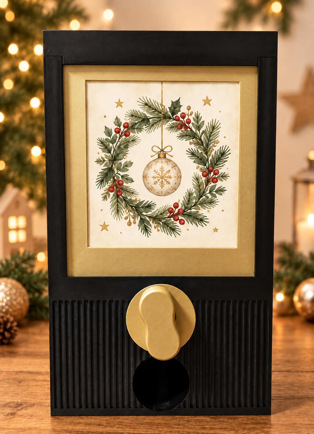 DIY Adventskalender Rahmen Foto Automat mit 24 Kugeln