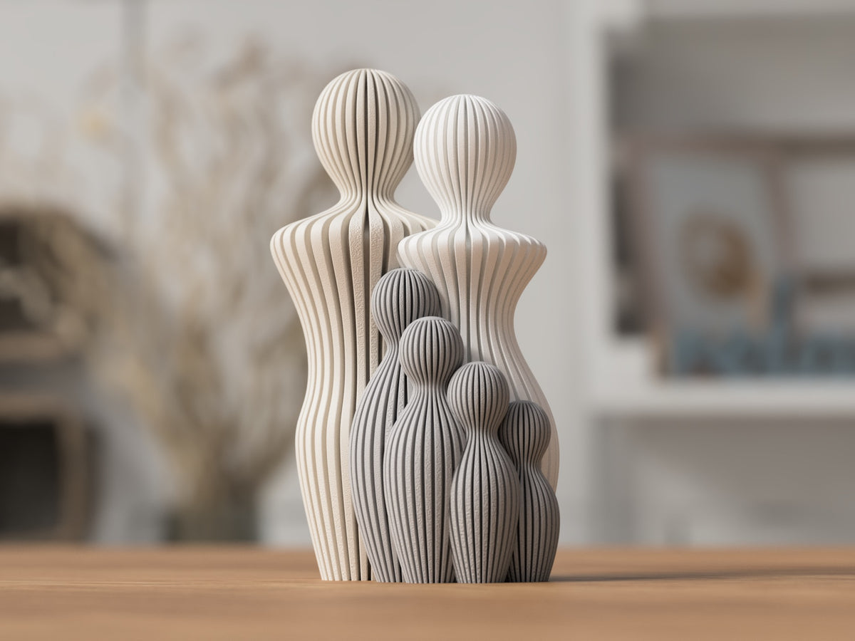 Familien Statue mit 1-5 Kinder und oder Hund und Katze