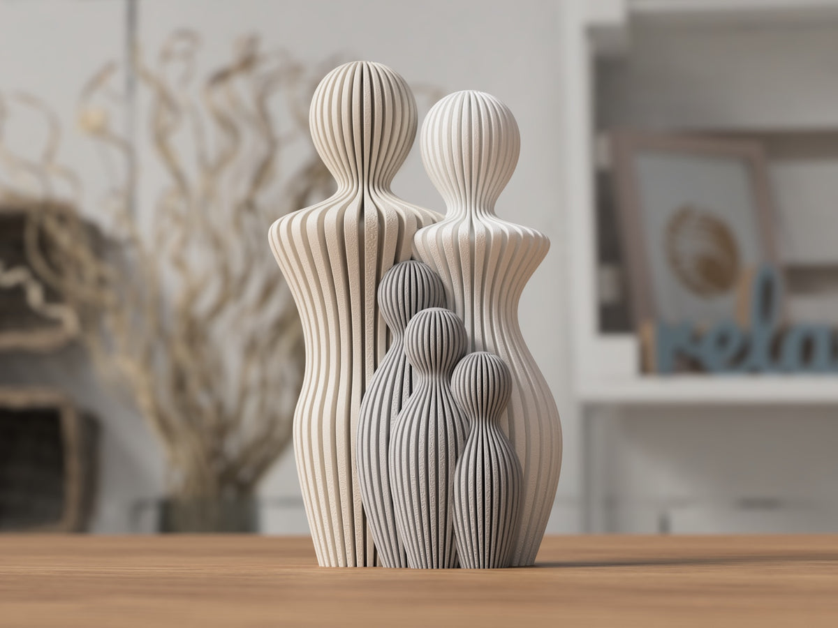 Familien Statue mit 1-5 Kinder und oder Hund und Katze