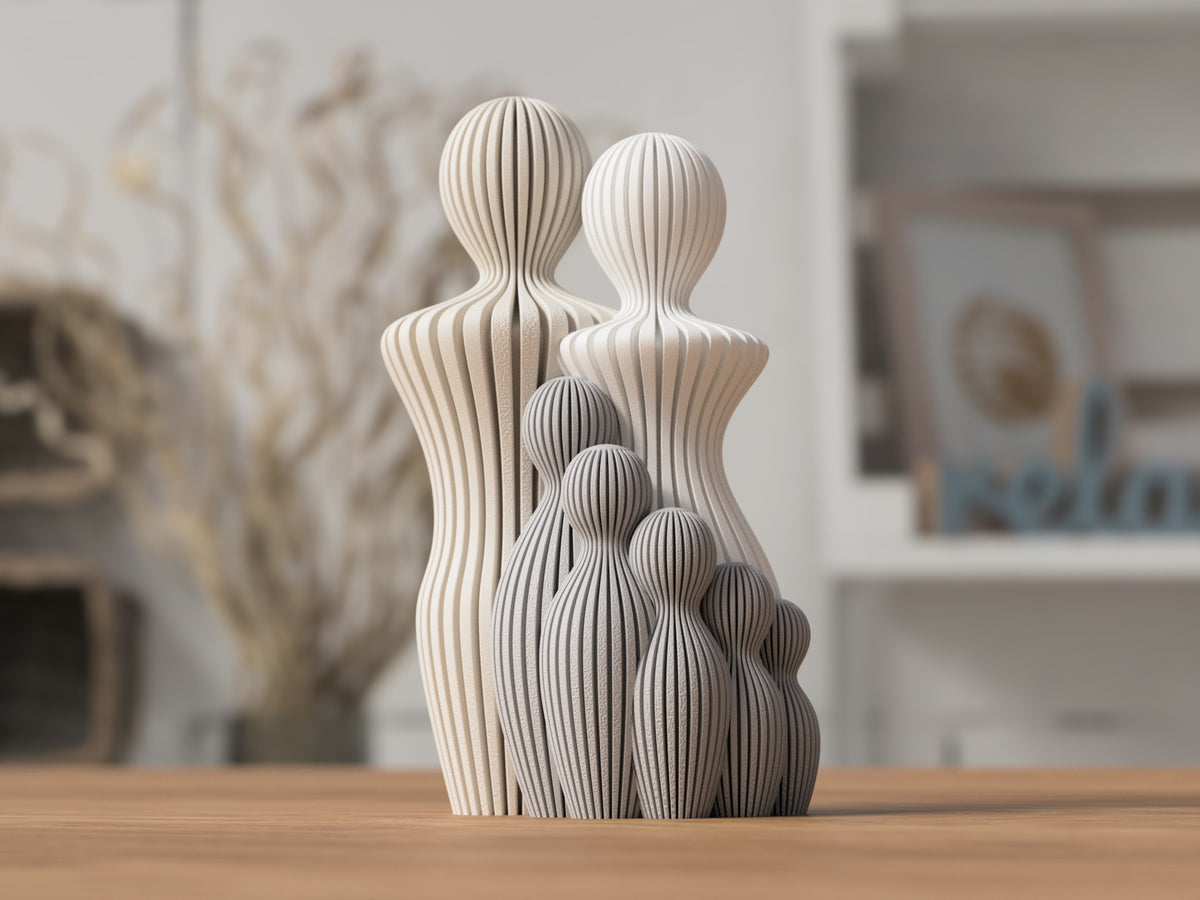 Familien Statue mit 1-5 Kinder und oder Hund und Katze
