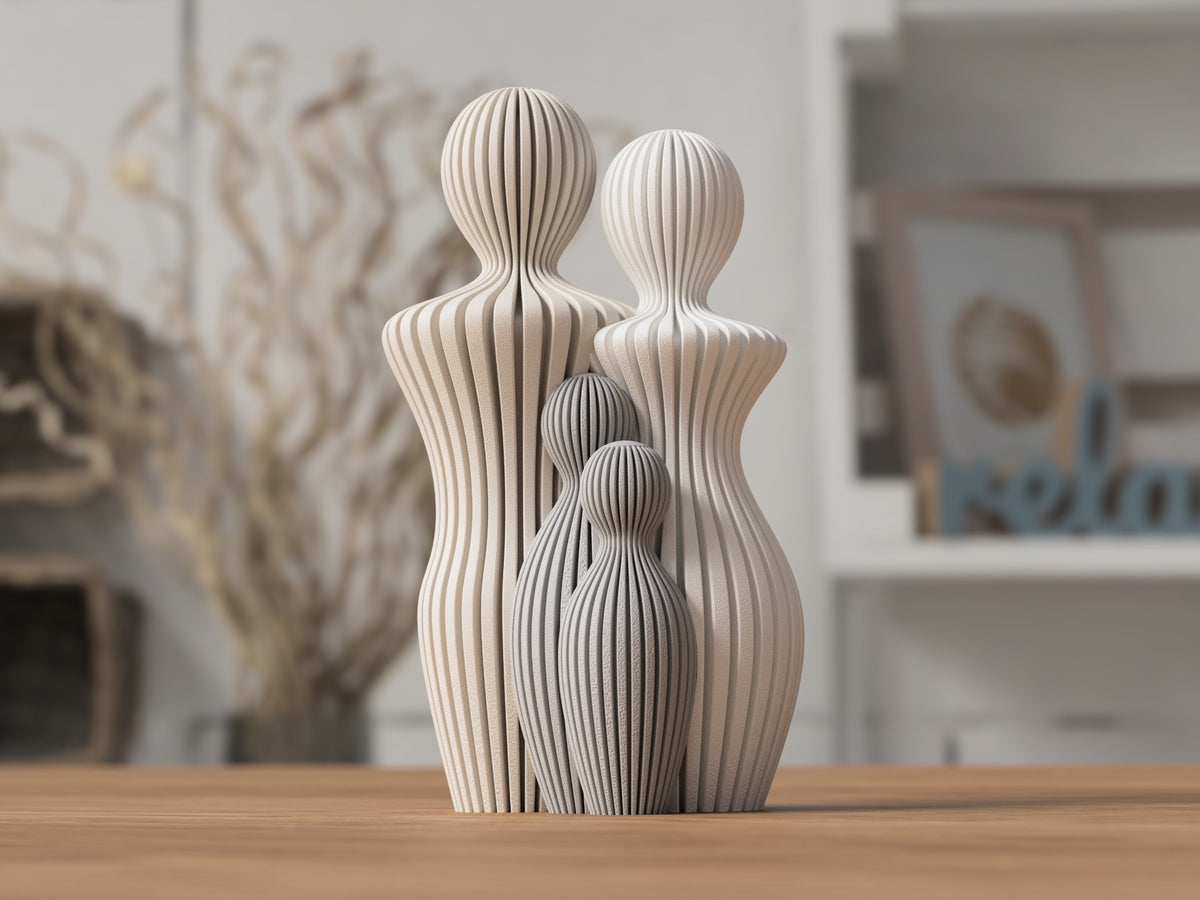 Familien Statue mit 1-5 Kinder und oder Hund und Katze