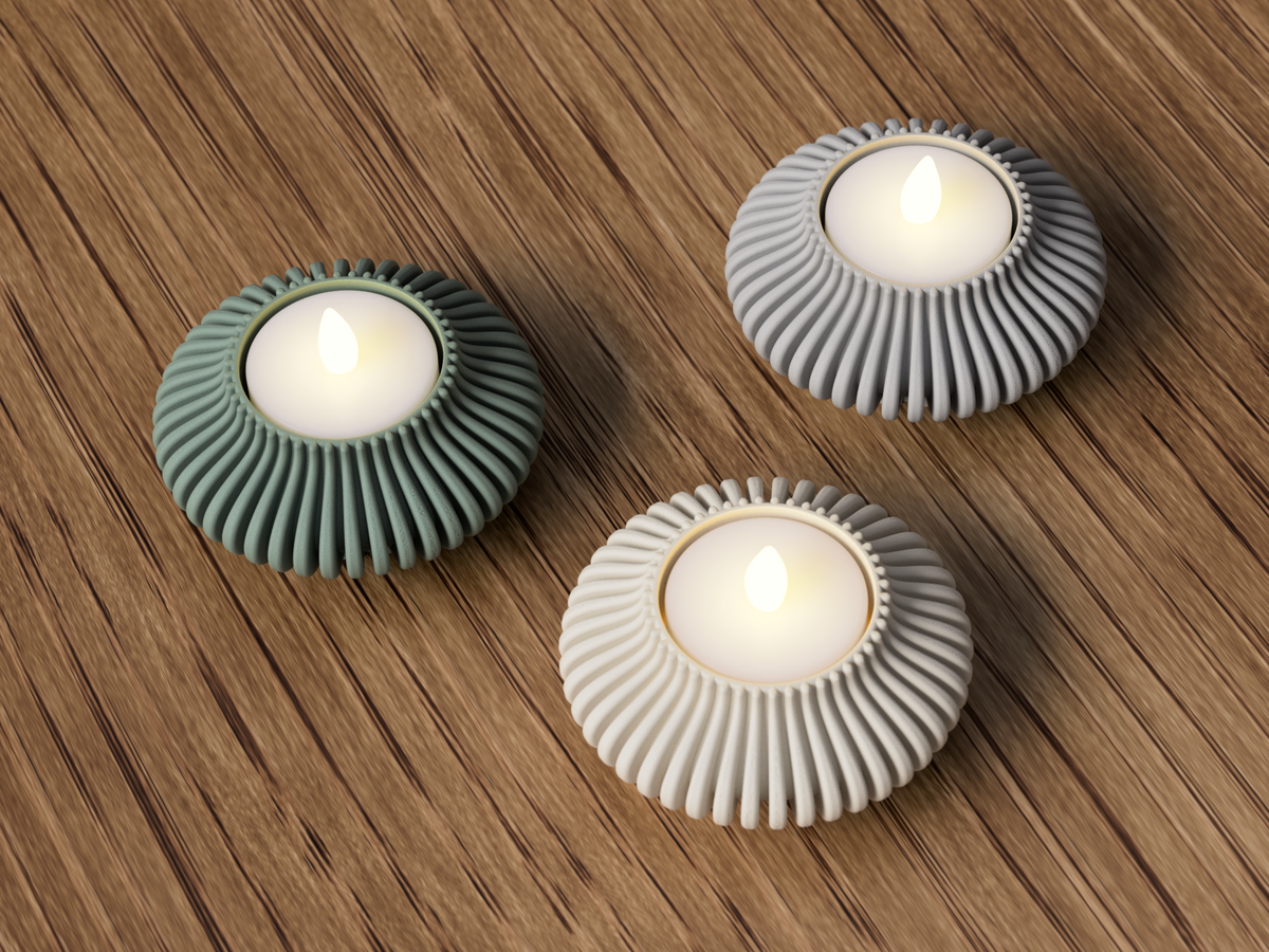 LED Teelichthalter „Japandi“